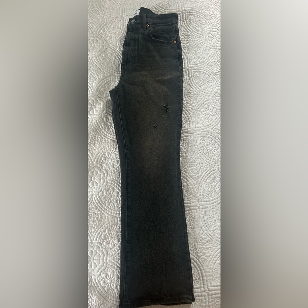 pistola Black Straight-Leg Jeans with Subtle Distress
